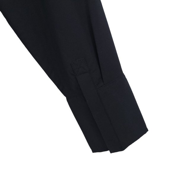 Chicos Half Placket Shirt Fashion Top Womens Size 0 US 4 Black Silky Soft NEW - Picture 12 of 12